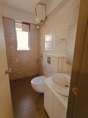 Bathroom in 3 BHK Apartment at Belvalkar Ashirwad, Bhandarkar Road – for Rent