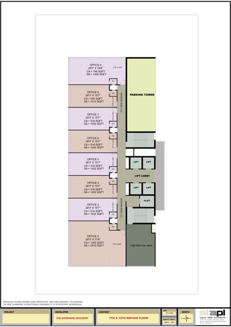 Floor Plan, kaamdhenu-growth-master Commercial Office Space 1010 Sq.Ft. In Nerul Navi Mumbai 10095607