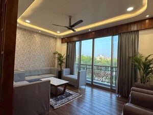 Living Room in 3.5 BHK Apartment at Rishita Mulberry Heights, Sushant Golf City – for Rent