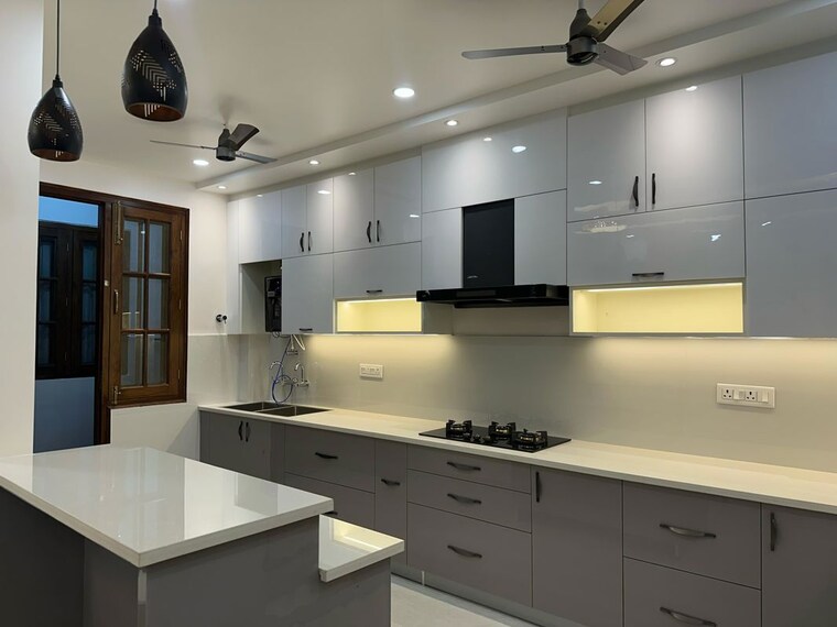 Kitchen, rishita-mulberry-heights 3.5 Bedroom 2033 Sq.Ft. Apartment In Sushant Golf City Lucknow 10095661