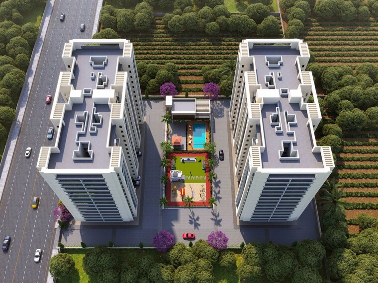 Exterior View, besa 2.5 Bedroom 1475 Sq.Ft. Apartment In Besa Nagpur 10095739