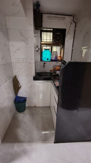 Kitchen in 1 RK Apartment at Vasant Valley Complex, Malad East – for Rent