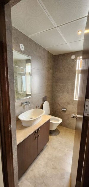Bathroom in 4 BHK Apartment at Miramar – for Rent
