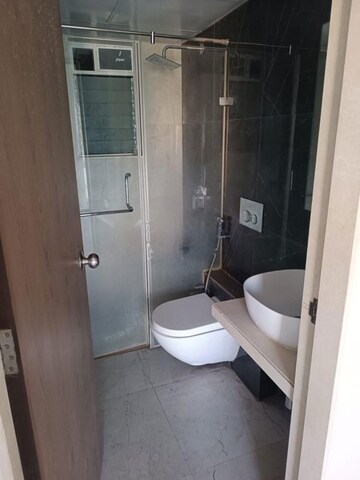 Bathroom in 2 BHK Apartment at Sheth Zuri, Laxmi Nagar – for Rent
