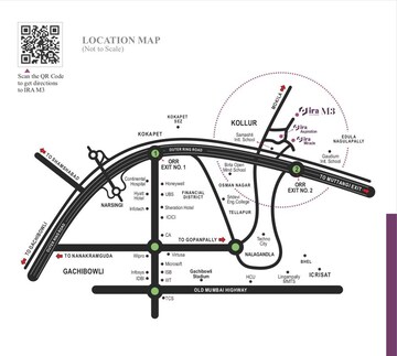 2.5 BHK Apartment – Map Location View at IRA M3, Kollur - for Sale