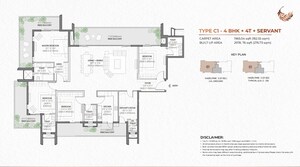 Floor Plan in 3 BHK Apartment at Eldeco Fairway Reserve, Sector 80 – for Sale