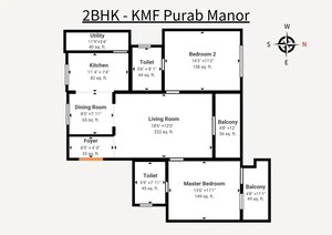 Floor Plan in 2 BHK Apartment at Kannamangala – for Sale