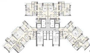Floor Plan in 4 BHK Apartment at Hubtown 25 South, Prabhadevi – for Sale
