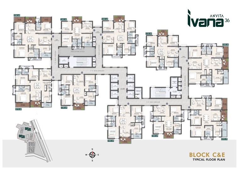 Floor Plan, anvita-ivana 3 Bedroom 2580 Sq.Ft. Apartment In Kollur Hyderabad 10096706
