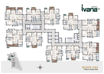 Floor Plan in 4 BHK Apartment at Anvita Ivana, Kollur – for Sale