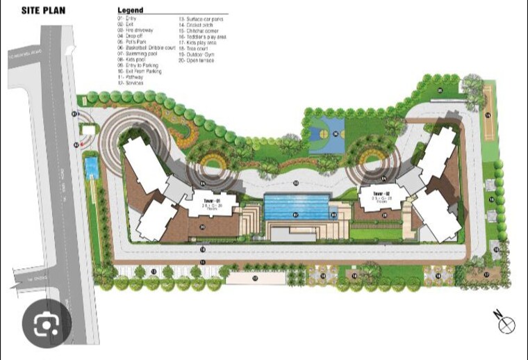 Exterior View, prestige-fairfield 3.5 Bedroom 2236 Sq.Ft. Apartment In Rmv 2nd Stage Bangalore 10088991