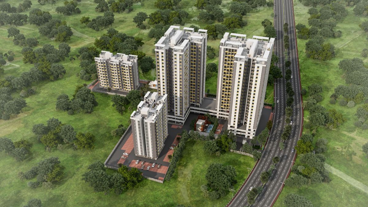 2 BHK + Servant Room 1000 Sq.Ft. Apartment in Pristine Equilife Homes