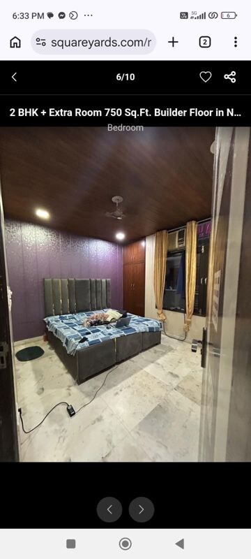 Bedroom in 2 BHK Builder Floor at Saket – for Rent