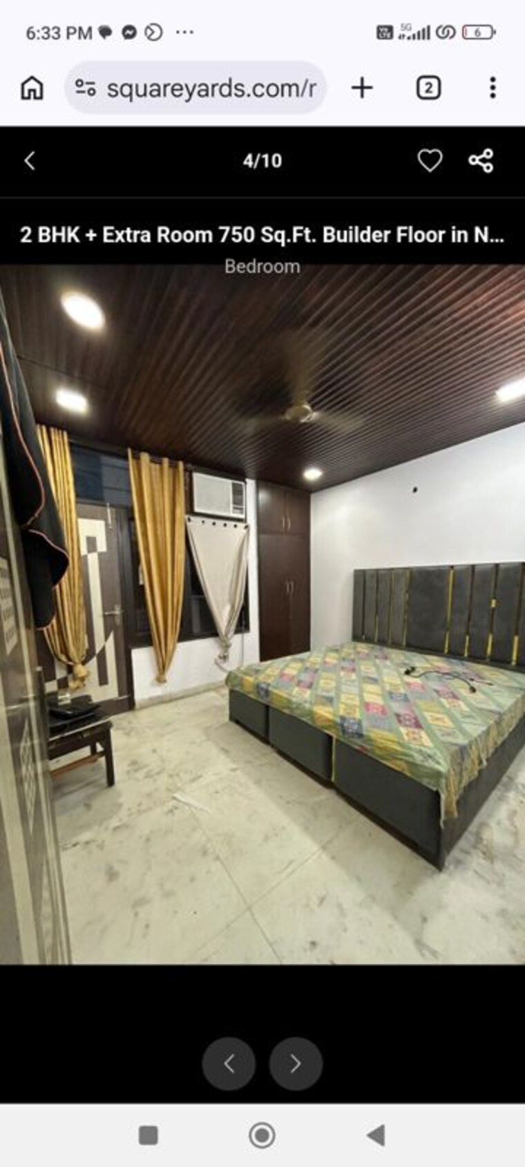 Bedroom, saket 2 Bedroom 800 Sq.Ft. Builder Floor In Saket Delhi 10098785