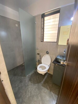 Bathroom in 3 BHK Apartment at Sudarshan Sky Garden, Ghodbunder Road – for Rent