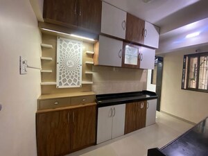 Kitchen in 3 BHK Apartment at Sudarshan Sky Garden, Ghodbunder Road – for Rent