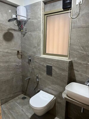 Bathroom in 3 BHK Apartment at Mangalkripa Apartment, Goregaon West – for Rent