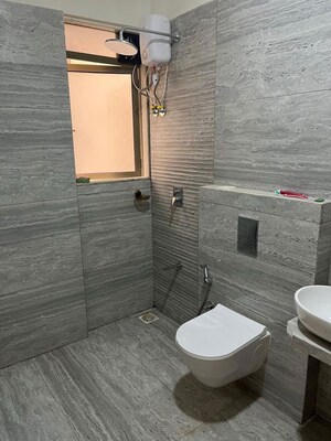 Bathroom in 3 BHK Apartment at Mangalkripa Apartment, Goregaon West – for Rent