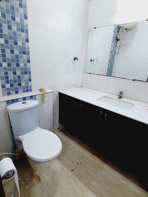 Bathroom in 3 BHK Builder Floor at Navjeevan Vihar – for Rent