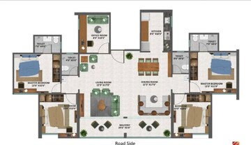 Floor Plan in 4 BHK Apartment at Kumar Primeview, Hadapsar – for Sale