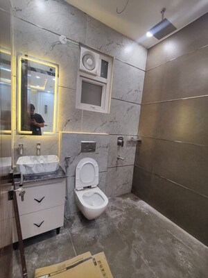 Bathroom in 3 BHK Apartment at Dwarka – for Rent