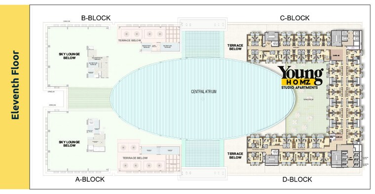 Floor Plan, pks-town-central Studio 400 Sq.Ft. Apartment In Sector 16b Greater Noida Greater Noida 10063819