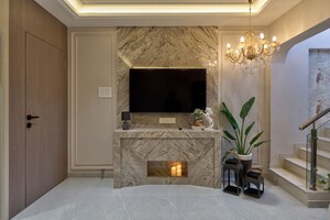 Living Room in 3 BHK Penthouse at Ratan Prestige, Kharadi – for Rent