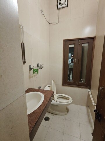 Bathroom in 2 BHK Independent House at Ansal Sushant Lok I, Sector 43 – for Rent