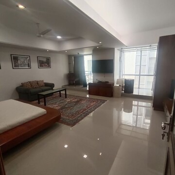Living Room in 4 BHK Apartment at Rustomjee 9 JVPD, Juhu – for Rent