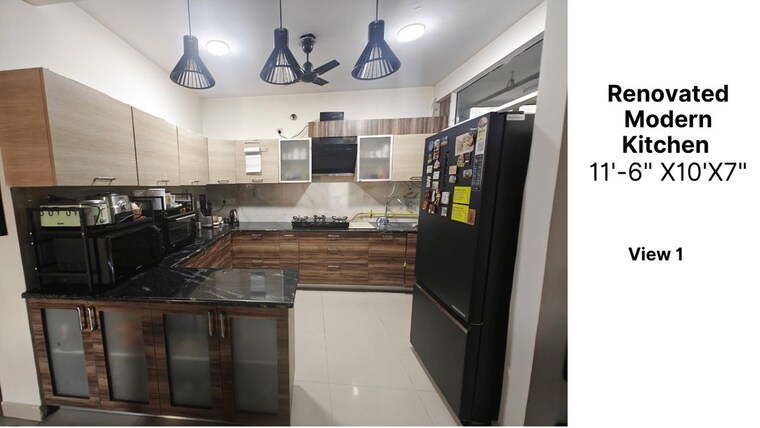 Kitchen, aba-orange-county 3 Bedroom 1566 Sq.Ft. Apartment In Ahinsa Khand 1 Ghaziabad 10101711
