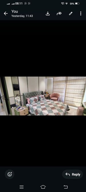 Bedroom in 2 BHK Apartment at Hiranandani Skylark Enclave, Ghodbunder Road – for Rent