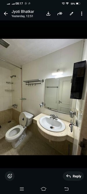 Bathroom in 2.5 BHK Apartment at Hiranandani Estate, Ghodbunder Road – for Rent