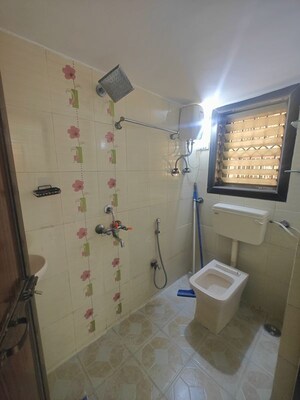 Bathroom in 2 BHK Apartment at Jay Vikram CHS, Seawoods – for Rent