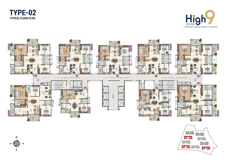 Master Plan, anvita-high-9 3 Bedroom 2515 Sq.Ft. Apartment In Kollur Hyderabad 10103219