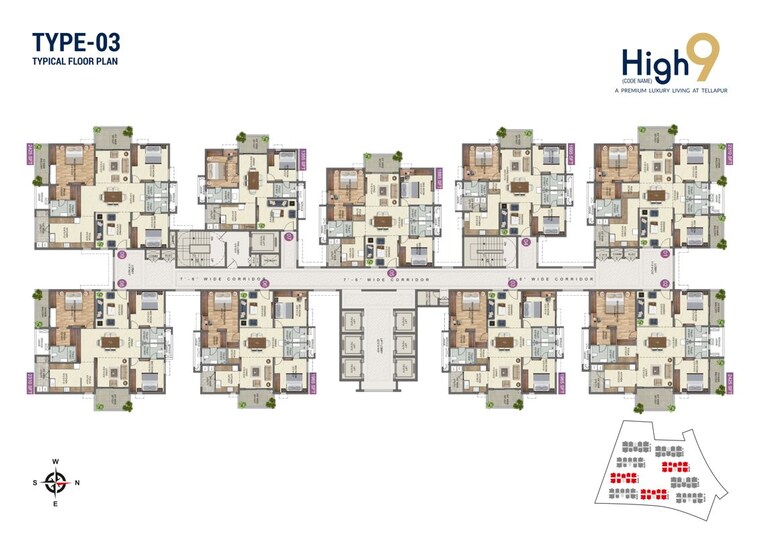 Master Plan, anvita-high-9 3 Bedroom 2515 Sq.Ft. Apartment In Kollur Hyderabad 10103219