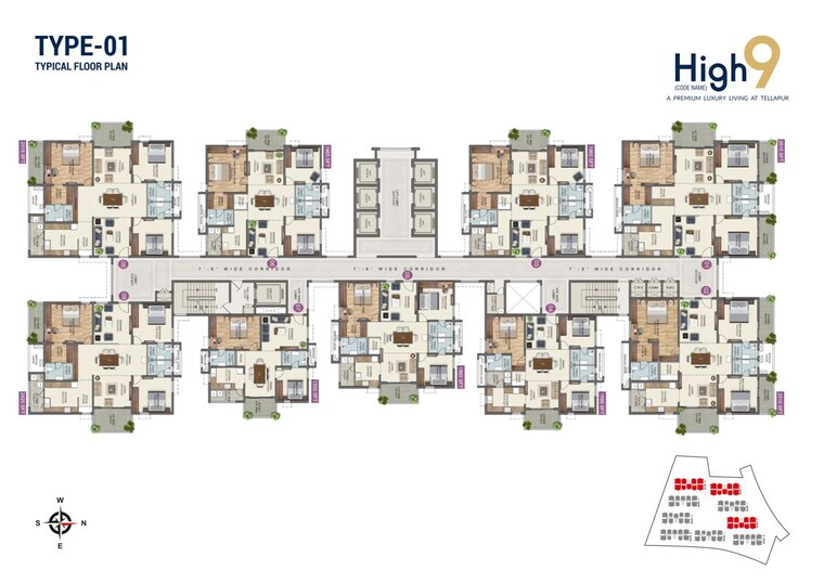 Master Plan, anvita-high-9 4 Bedroom 2900 Sq.Ft. Apartment In Kollur Hyderabad 10103295