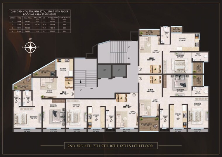 Floor Plan, swapan-swami 1 Bedroom 689 Sq.Ft. Apartment In Dombivli East Thane 10103345