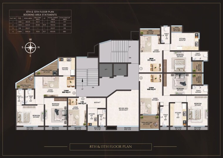 Floor Plan, swapan-swami 1 Bedroom 689 Sq.Ft. Apartment In Dombivli East Thane 10103345