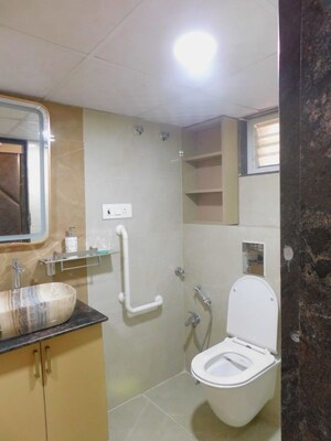 Bathroom in 3 BHK Apartment at Raasi Aspire, Madhapur – for Rent