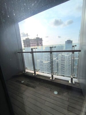 Balcony in 3 BHK Apartment at Lodha World Crest, Worli – for Rent