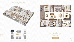 Floor Plan in 3 BHK Apartment at The Trilight, Kokapet – for Sale