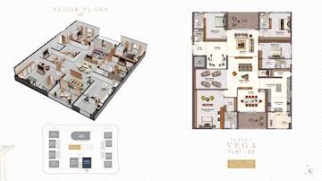 Floor Plan in 3 BHK Apartment at The Trilight, Kokapet – for Sale