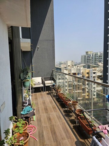 Balcony in 2 BHK Apartment at Paranjape Broadway, Wakad – for Rent