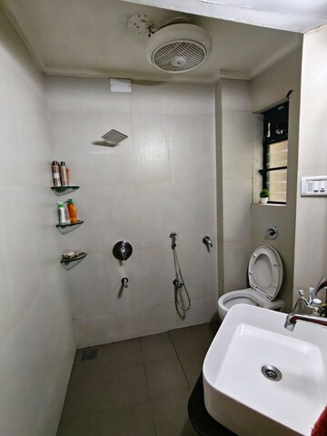 Bathroom in 2 BHK Apartment at Silver Breach Apartment, Juhu – for Rent