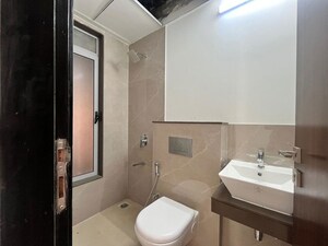 Bathroom in 1 BHK Apartment at Piramal Revanta, Mulund West – for Rent
