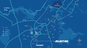 3.5 BHK Apartment – Map Location View at Ganga Anantam, Sector 85 - for Sale