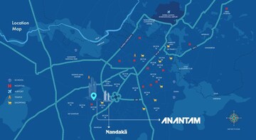 4 BHK Apartment – Map Location View at Ganga Anantam, Sector 85 - for Sale