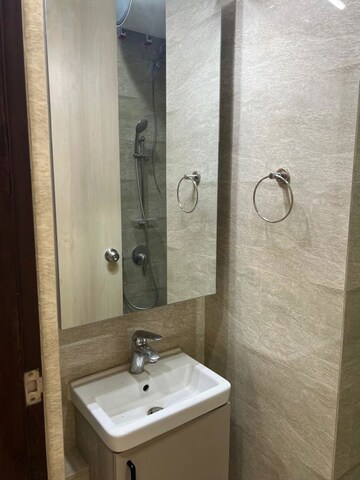 Bathroom in 2 BHK Apartment at LnT Crescent Bay T4, Parel – for Rent