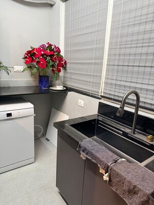 Kitchen in 3 BHK Apartment at Adarsh Palace, Jp Nagar – for Rent