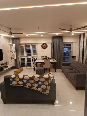 Living Room in 3 BHK Apartment at Royal Velstand Phase 2, Kharadi – for Rent